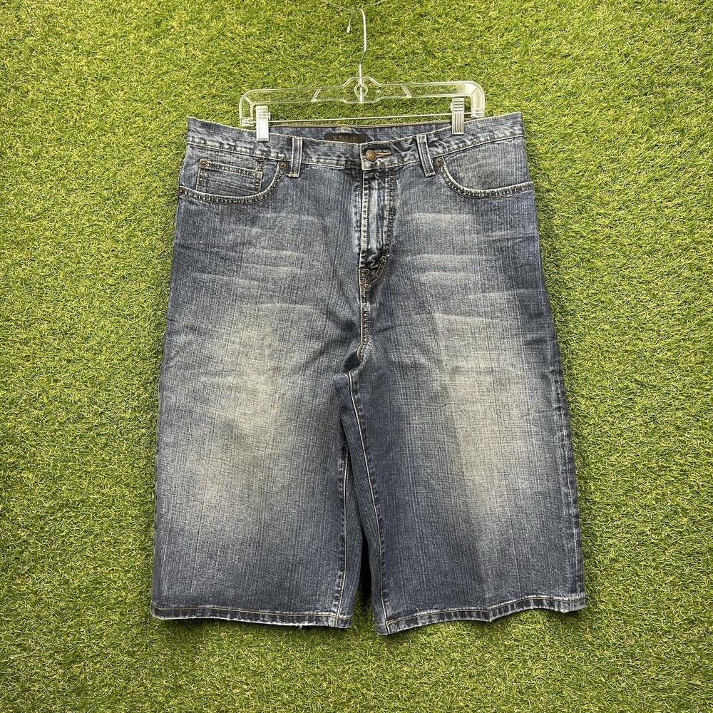 Vintage Sean John Shorts Mens 36 Baggy Faded Embroidered Jorts Hip Hop y2k 36x14